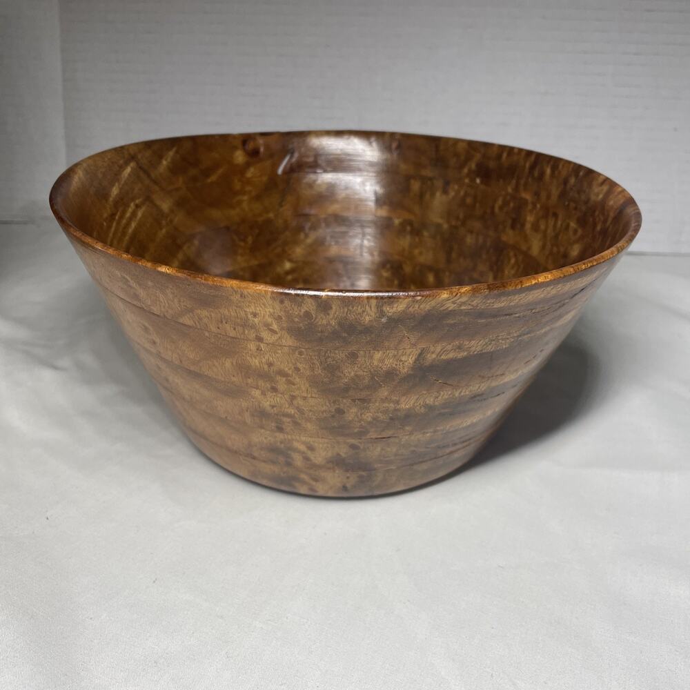 Spalted Myrtle Wood Bowl Burl California Laurel Beautiful Segmented Hand made